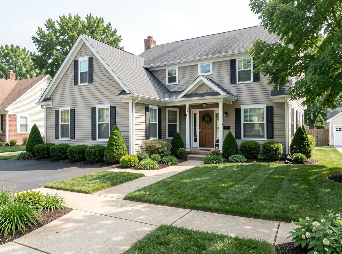 Affordable starter home exterior in Columbus