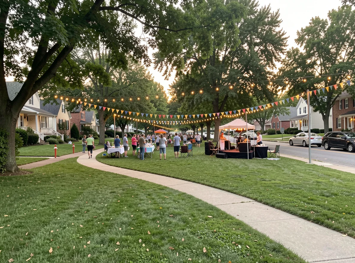 Community green space in a Columbus neighborhood