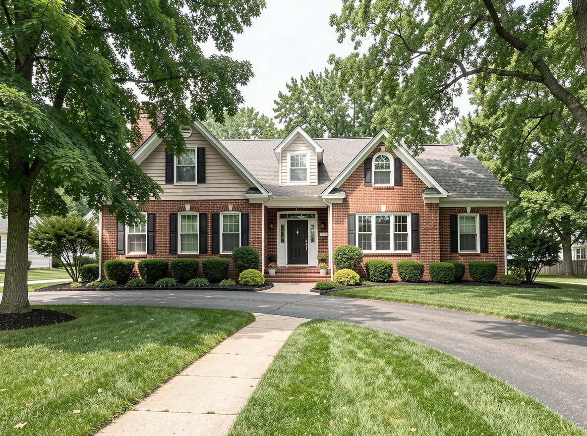 Classic suburban home exterior in Central Ohio