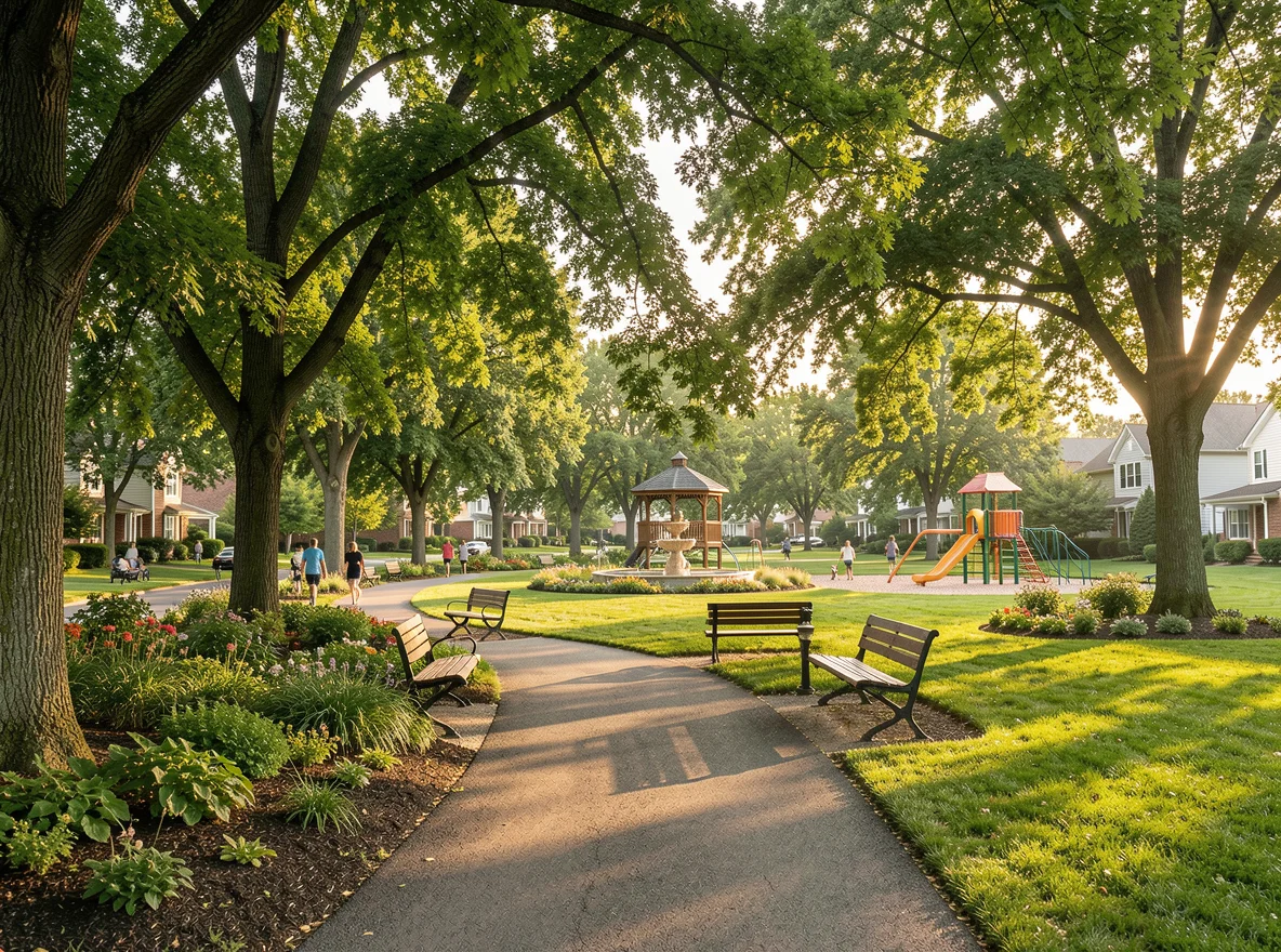 Peaceful neighborhood park in Central Ohio