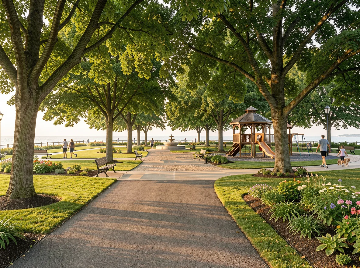 Community park and walking path in Bourne