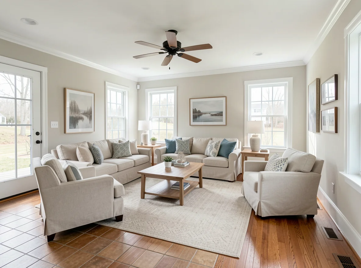 Staged interior ready for listing photos