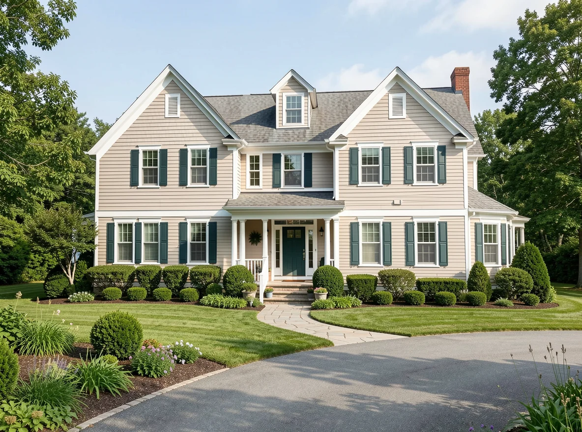 Well-prepared Massachusetts home exterior