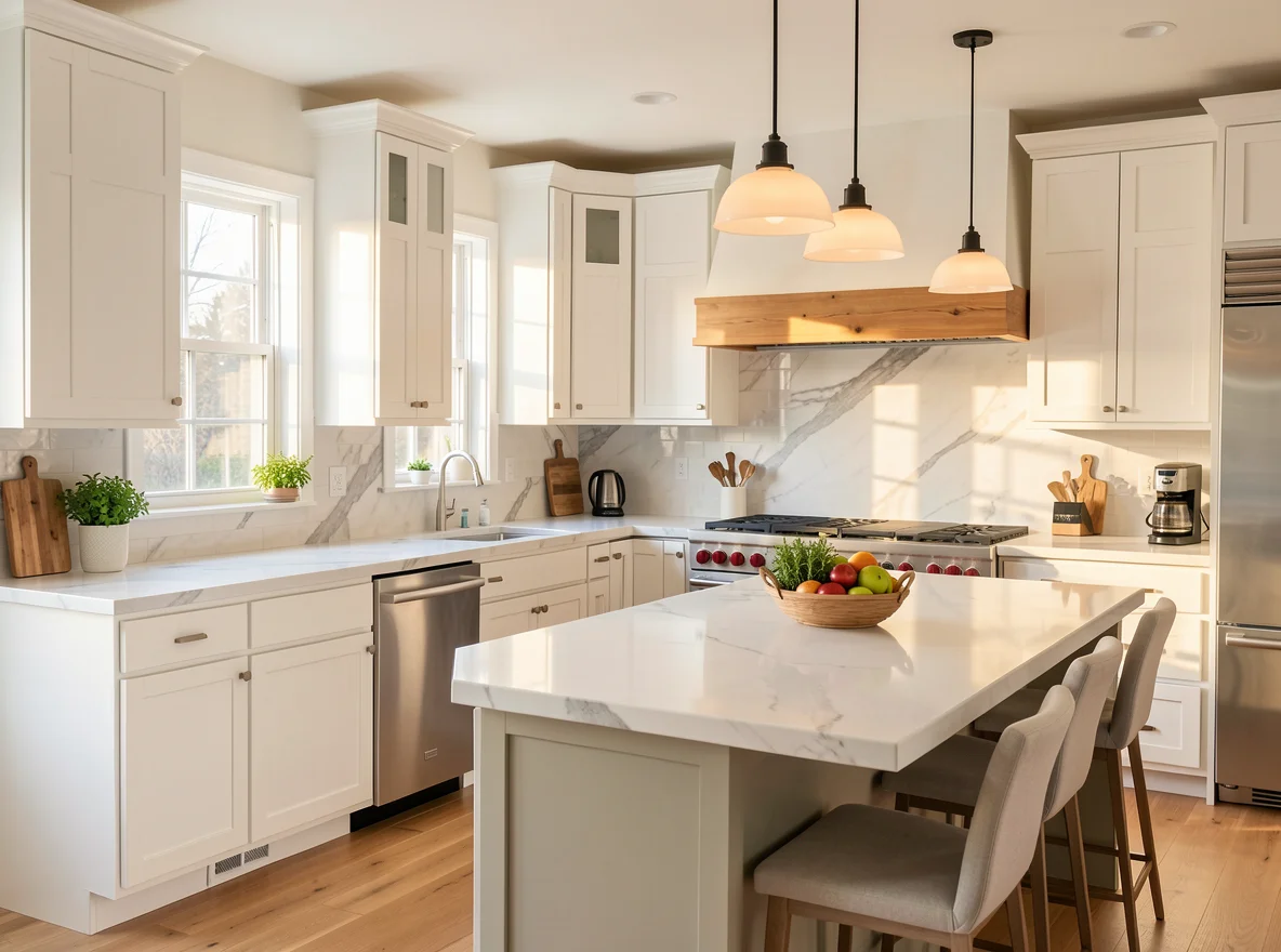 Updated coastal kitchen interior