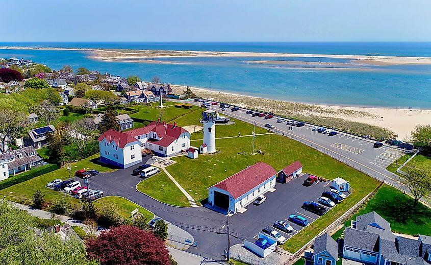 Main Street village scene in Chatham, Massachusetts