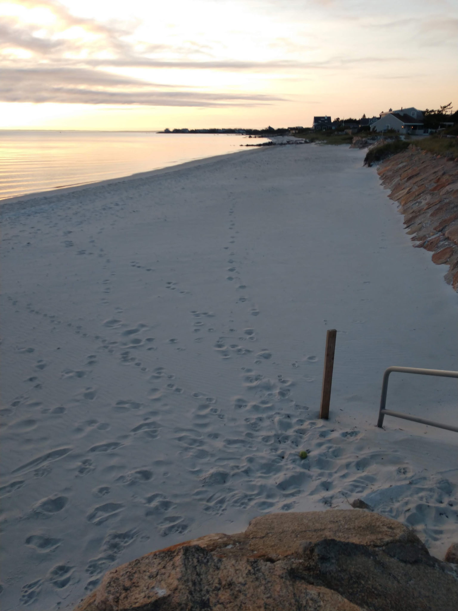 Falmouth beach at sunset