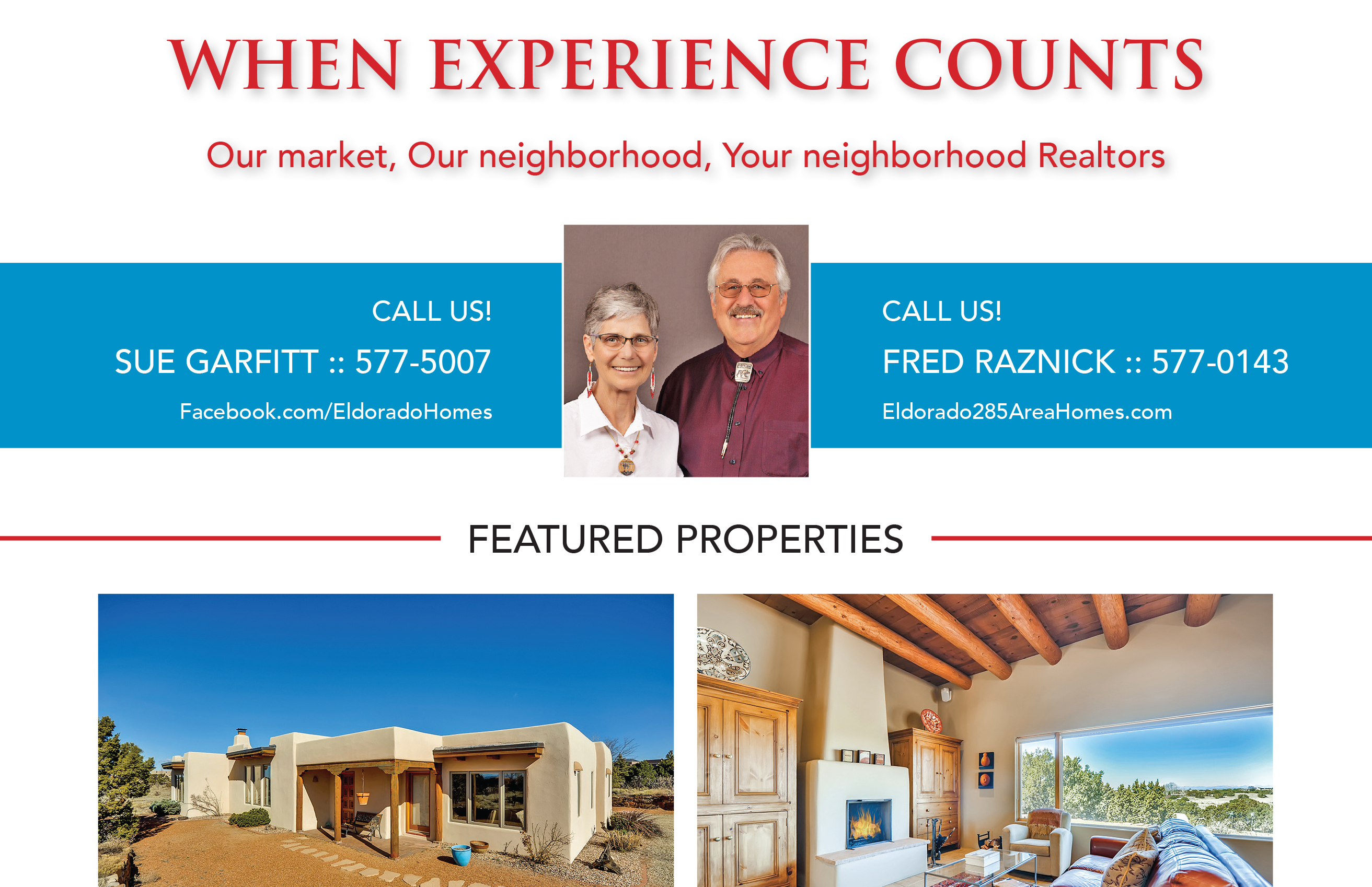 Did you see our ad in the May issue of Eldorado Living? 