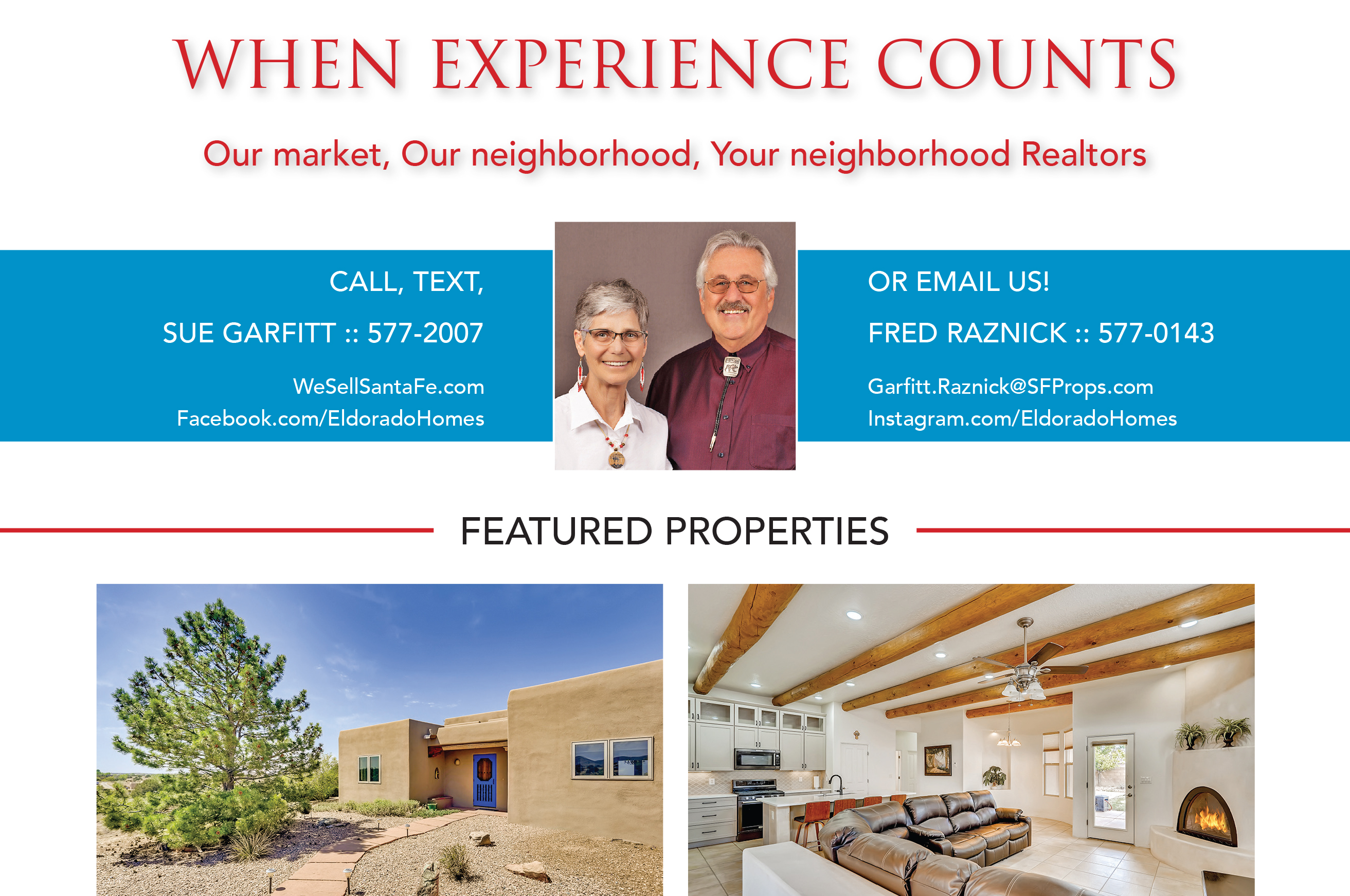 Did you see our ad in the July issue of Eldorado Living? 