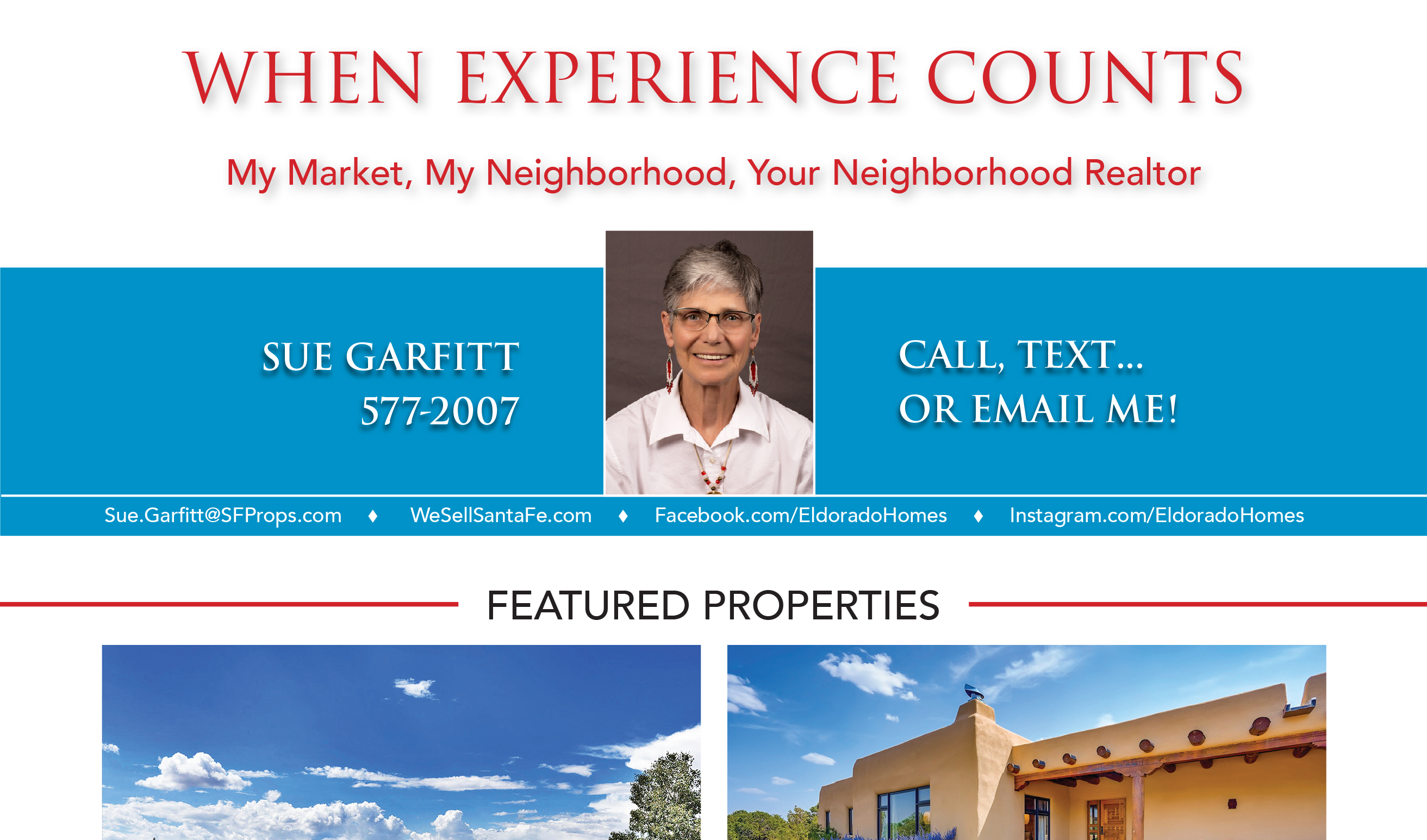 Did you see my ad in the September issue of Eldorado Living? 