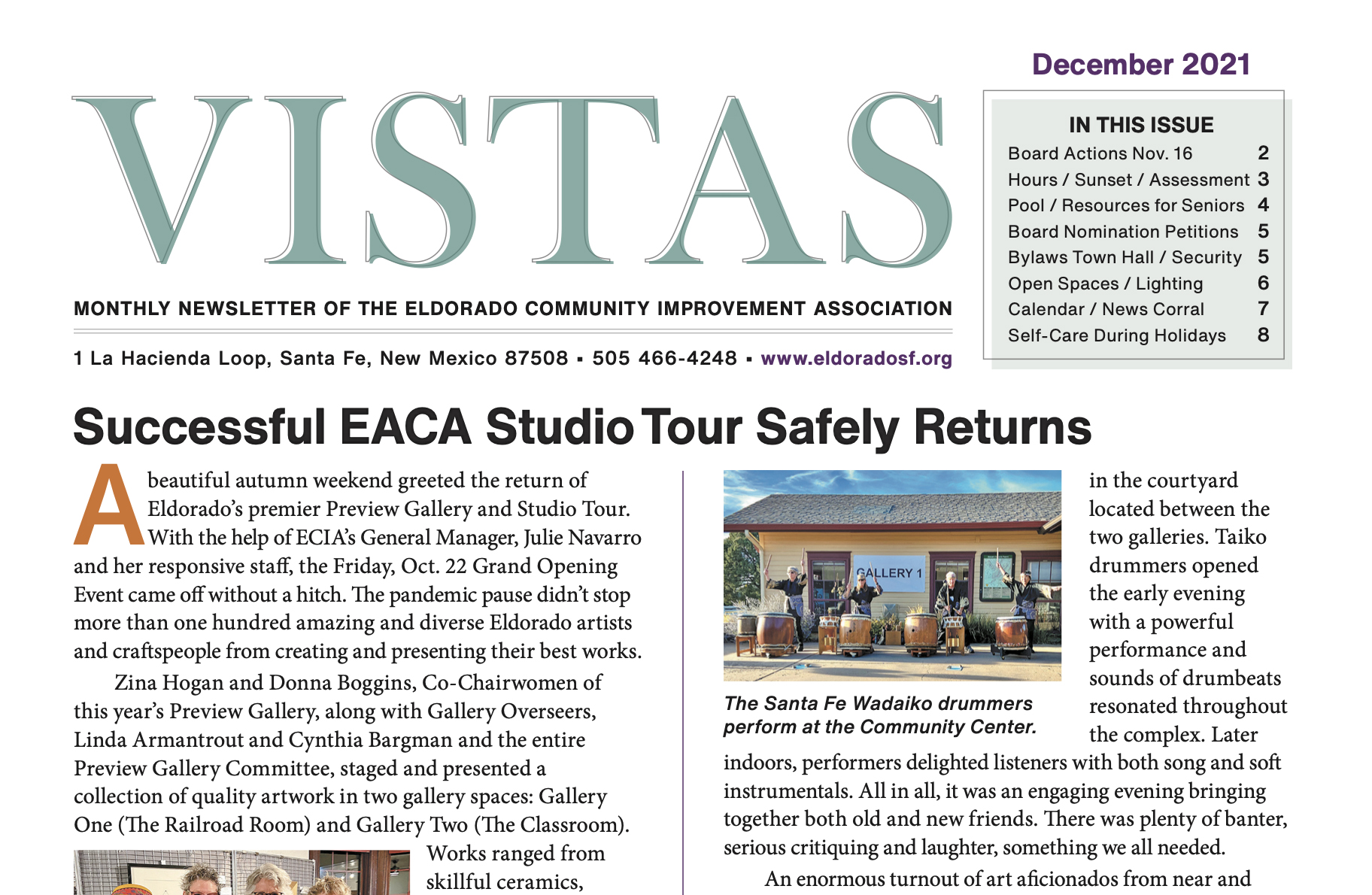 December Vistas Community Newsletter Now Available