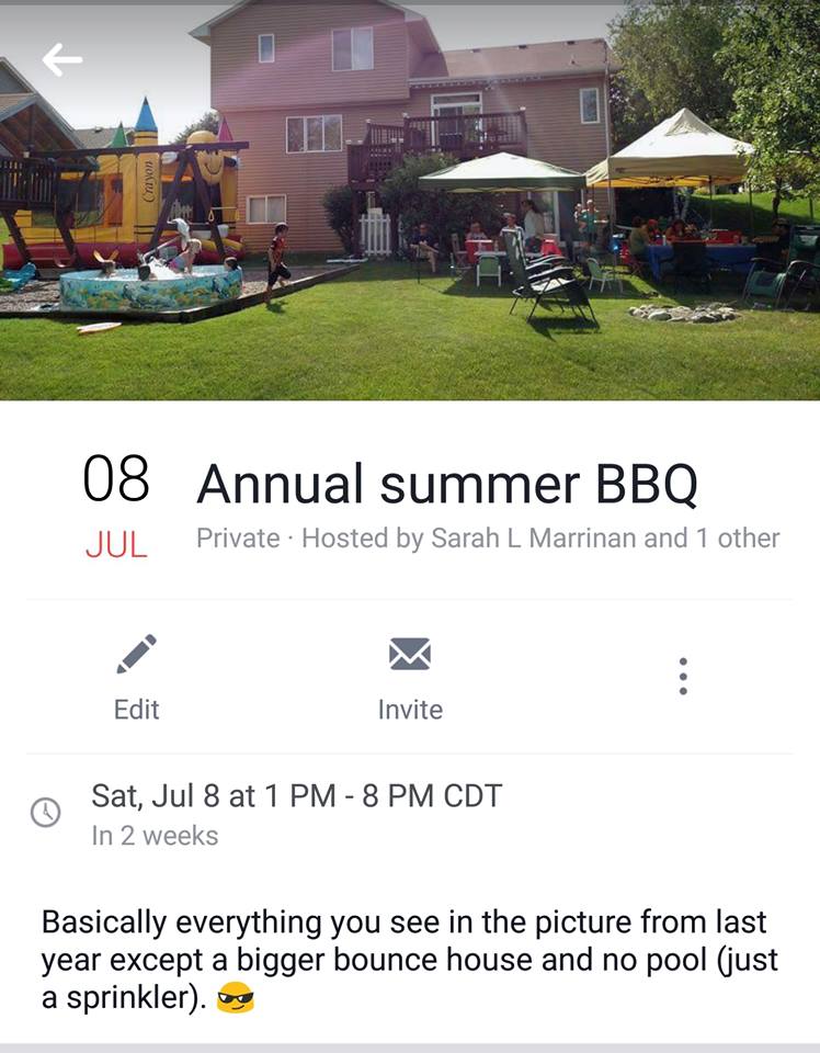 Sarah's Annual Summer Party