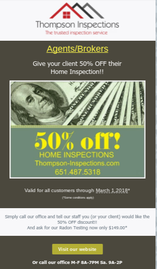 50% off home inspection