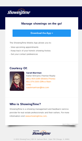 ShowingTime Invite Email Example