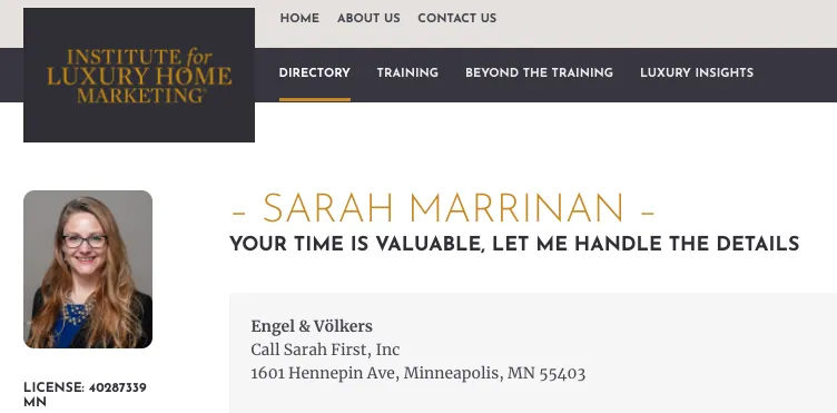 Luxury Home Agent - Sarah Marrinan