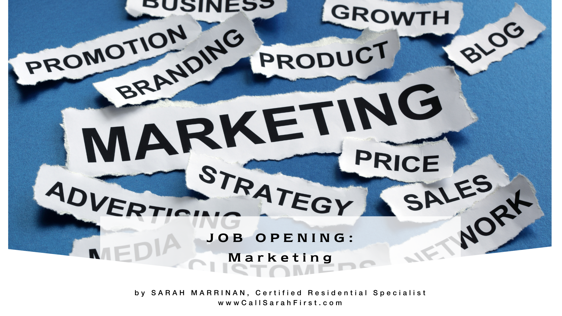 Job Opening, Real Estate Marketer (Marketing Assistant)