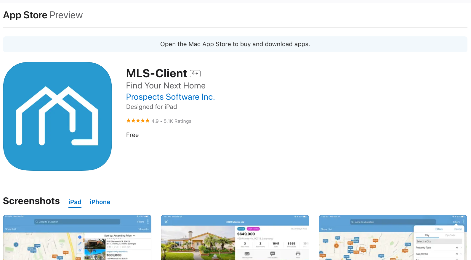 MLS-Client: Find Your Next Home