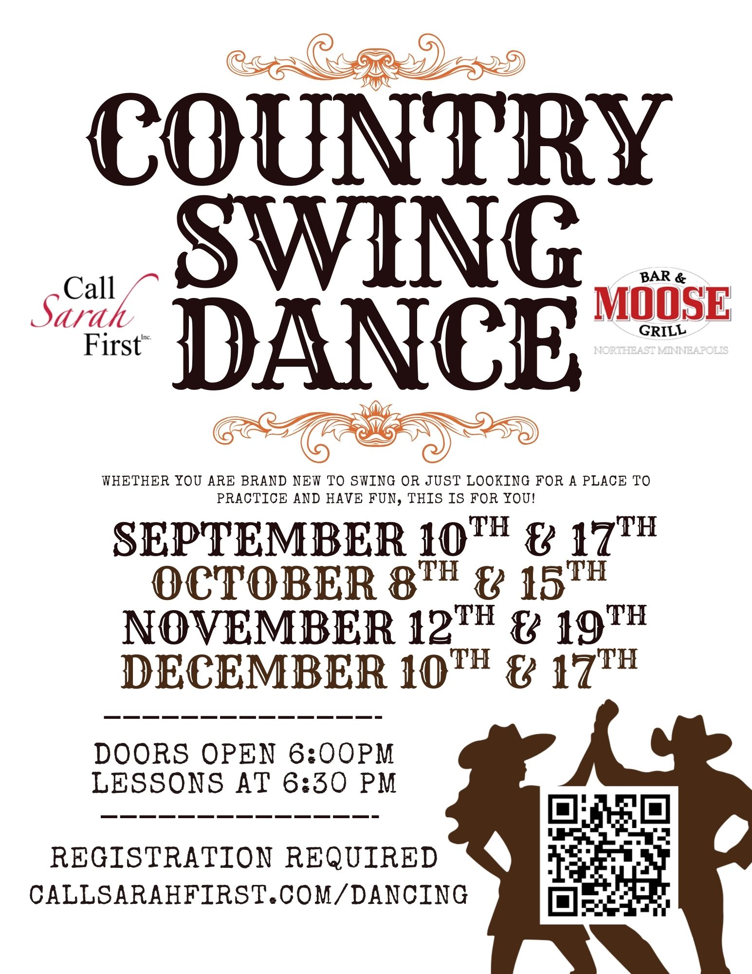 Fall Country Swing Dance Schedule