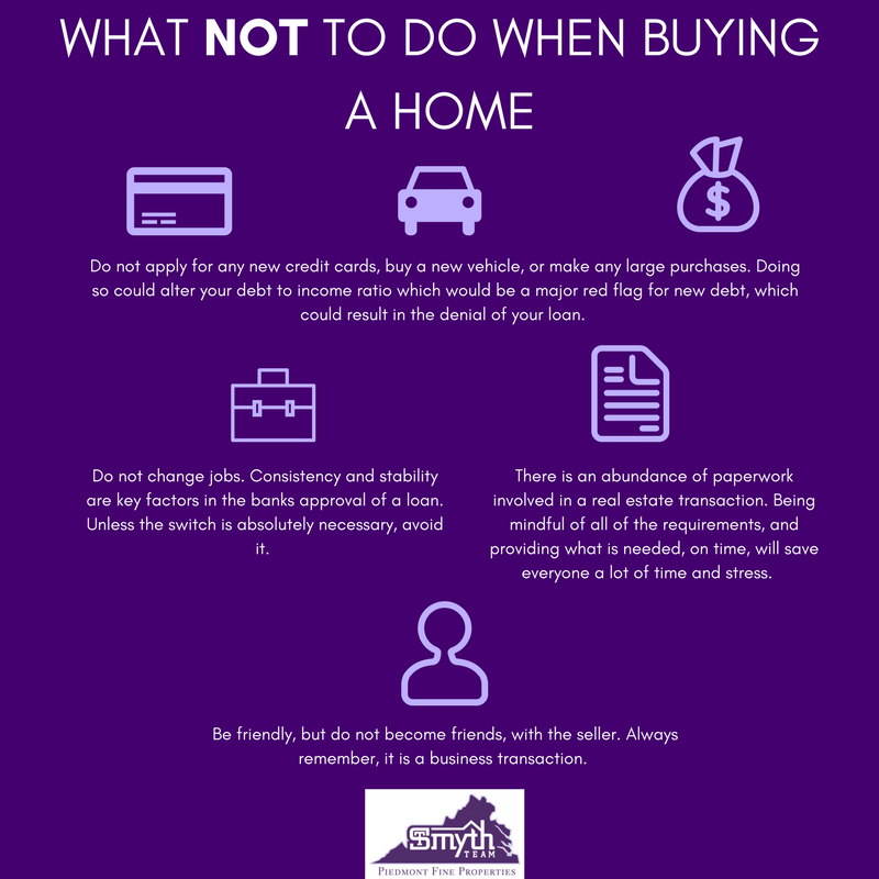 what not to do when buying a home
