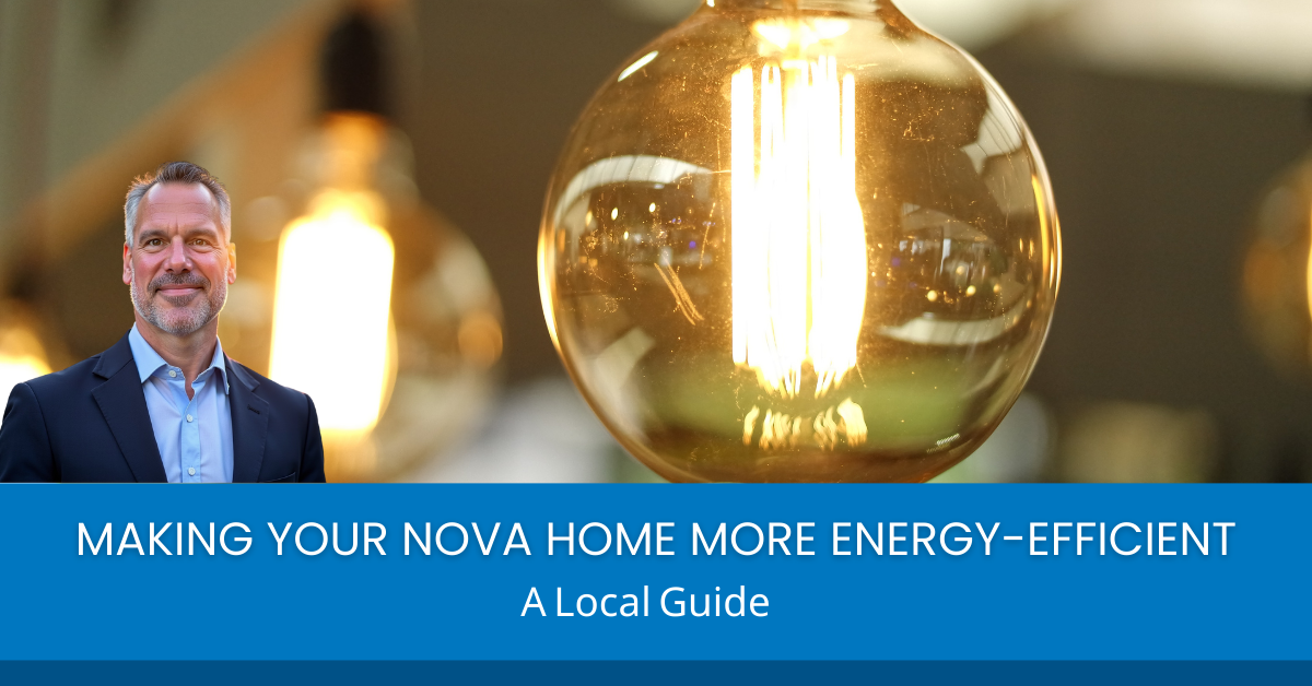 Arlington VA homeowner installing led lightbulbs for better energy control