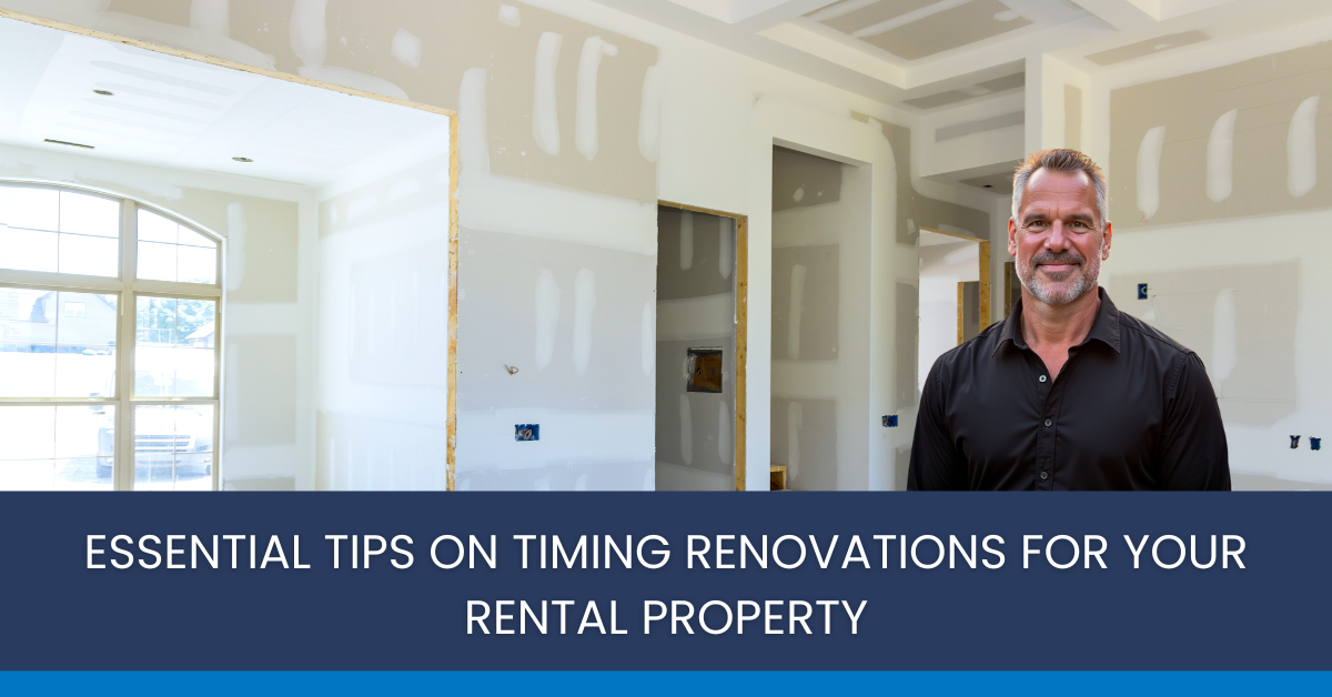 Brad Winkelmann of Arlington Abodes Property Management overseeing renovation progress inside a Northern Virginia rental property