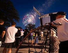 Greenfield Village's annual "Salute to America" event concludes with a firework finale.