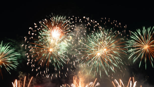 Greenfield Village's annual "Salute to America" event concludes with a firework finale.