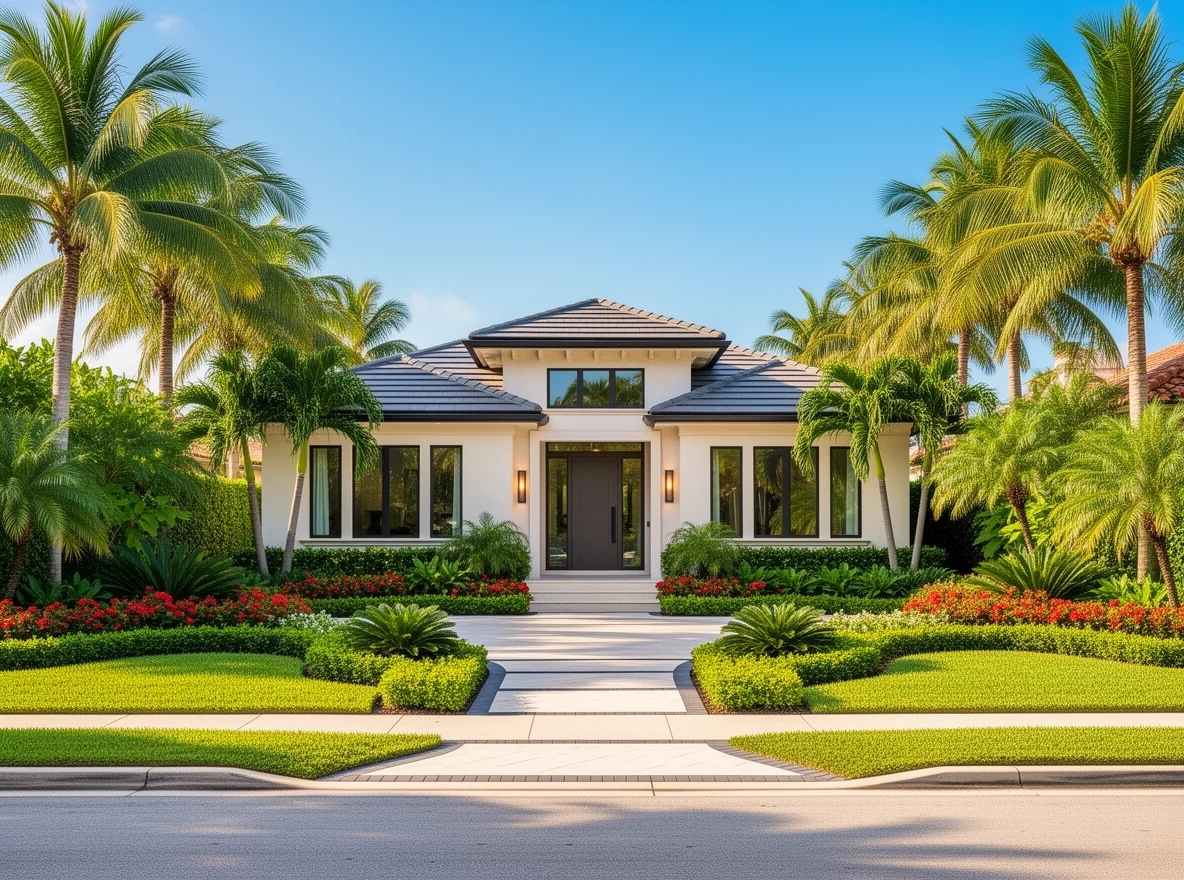 Tropical curb appeal at a Biscayne Park home