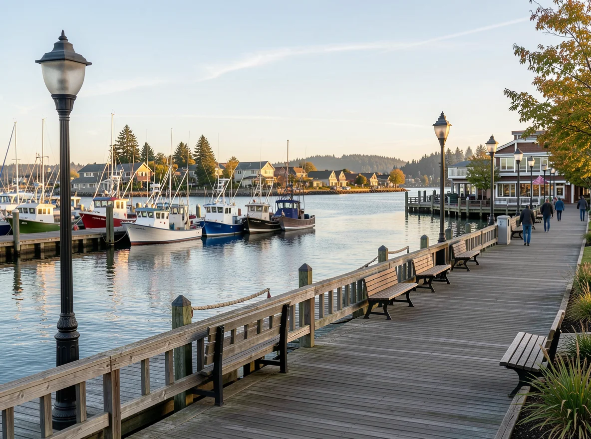 Ilwaco harbor waterfront
