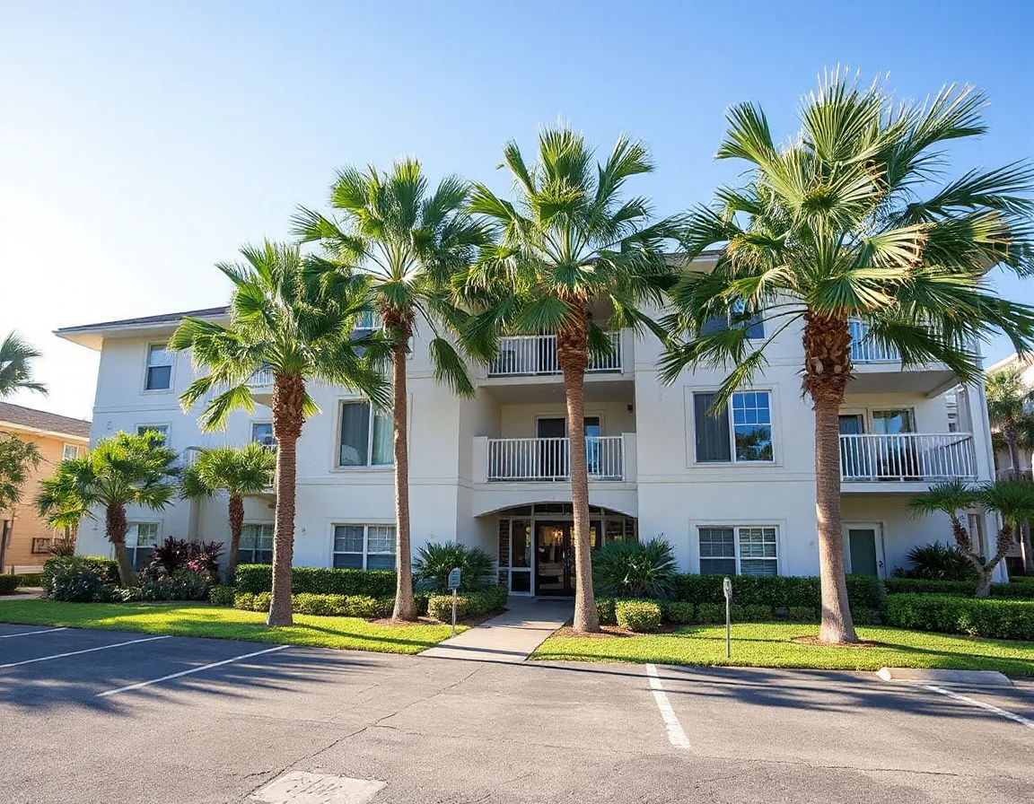 Coastal condominium exterior in Cape Canaveral