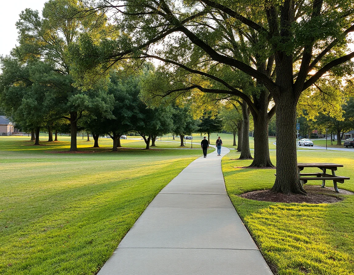 Walking trail and open green space in Dacula