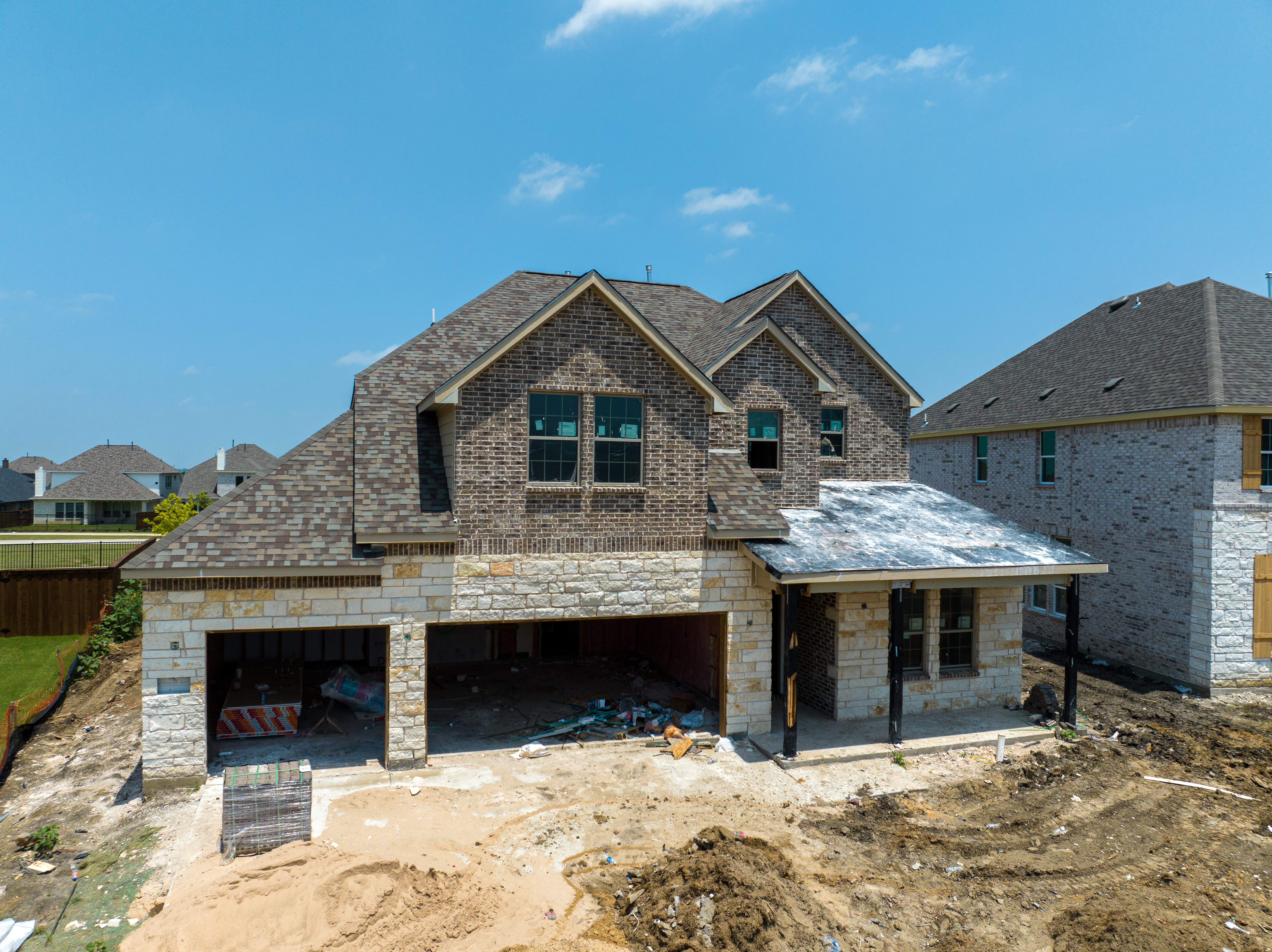 Home under construction A new home under construction in North Texas.