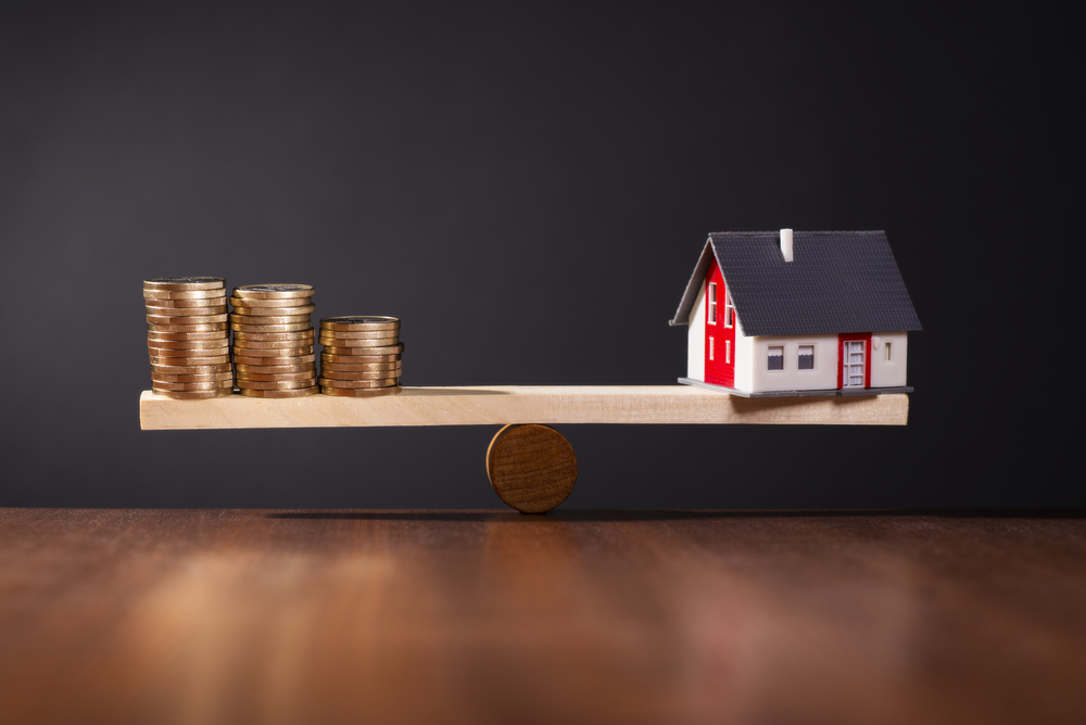 coins and house