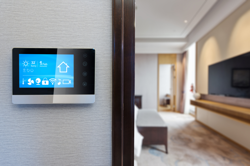 wall mounted smart tech thermostat