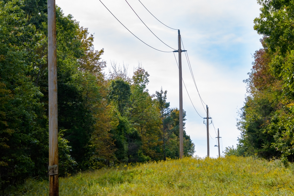 power line easement in land