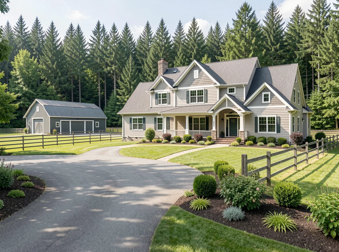 Acreage home setting in Hockinson