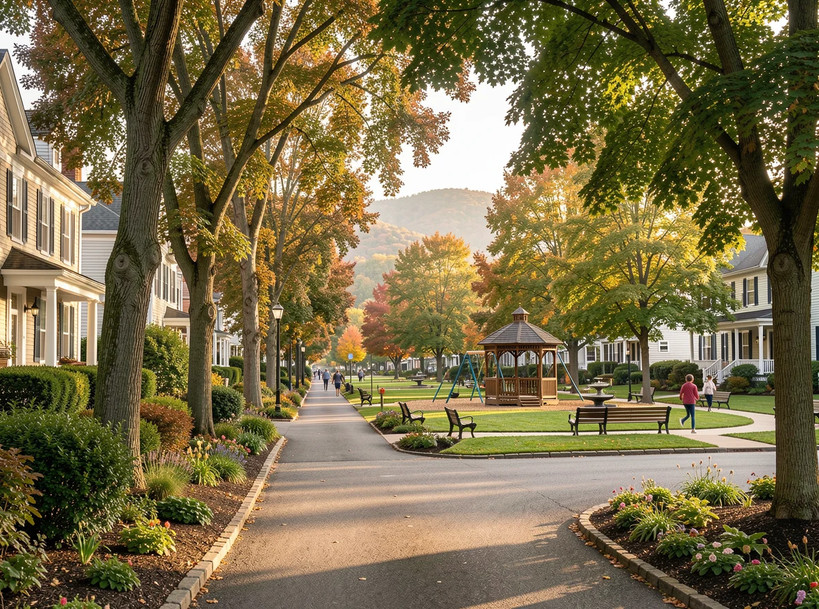 Neighborhood view in Seymour, Connecticut