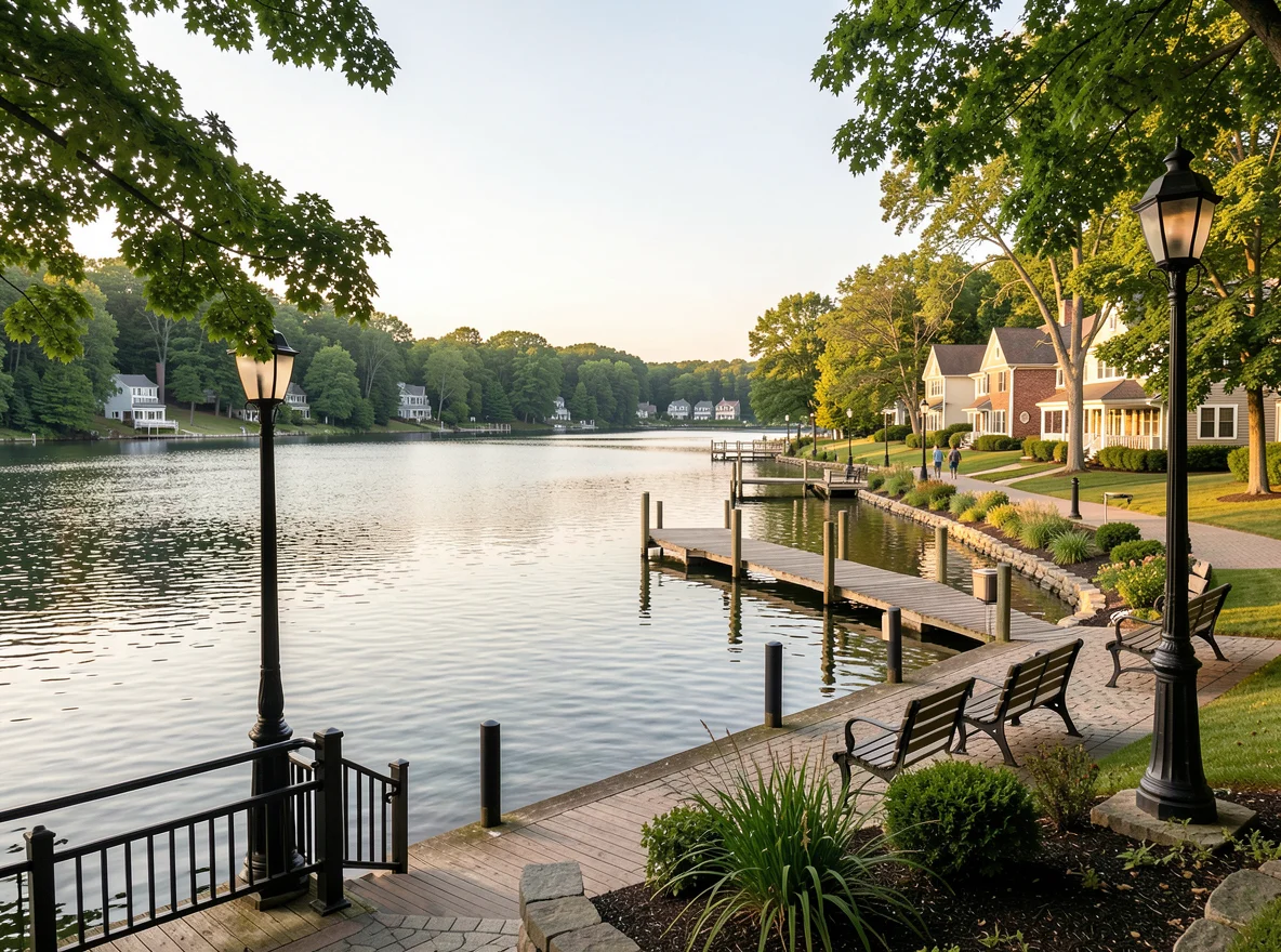 Scenic waterfront near Middlebury