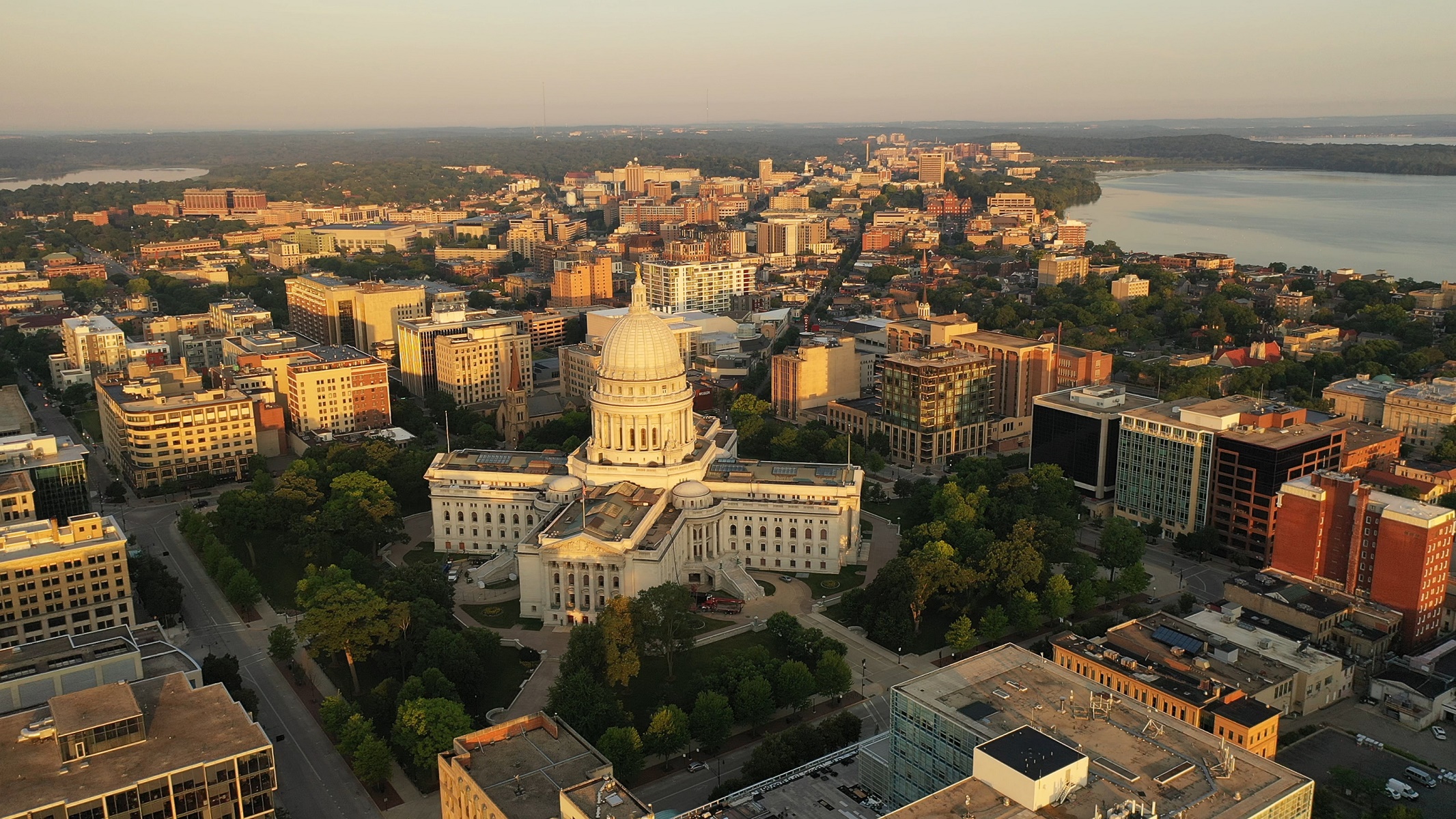 Madison Wisconsin Drone View