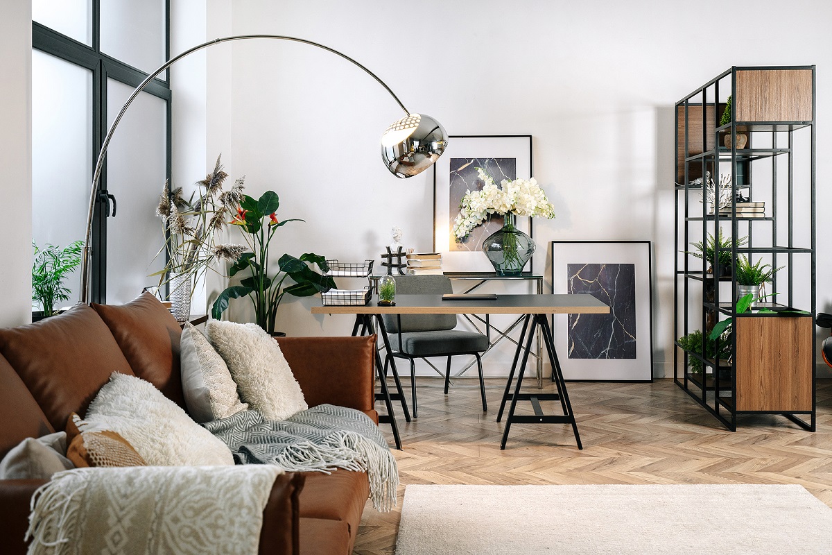 Plants in modern living room