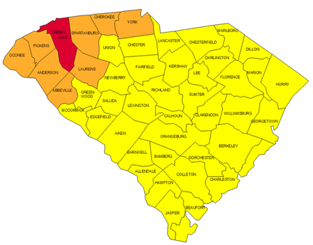 South Carolina Radon Map