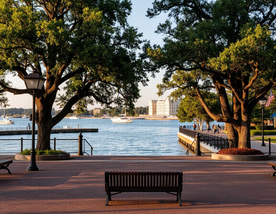 Cape Fear River waterfront in Wilmington