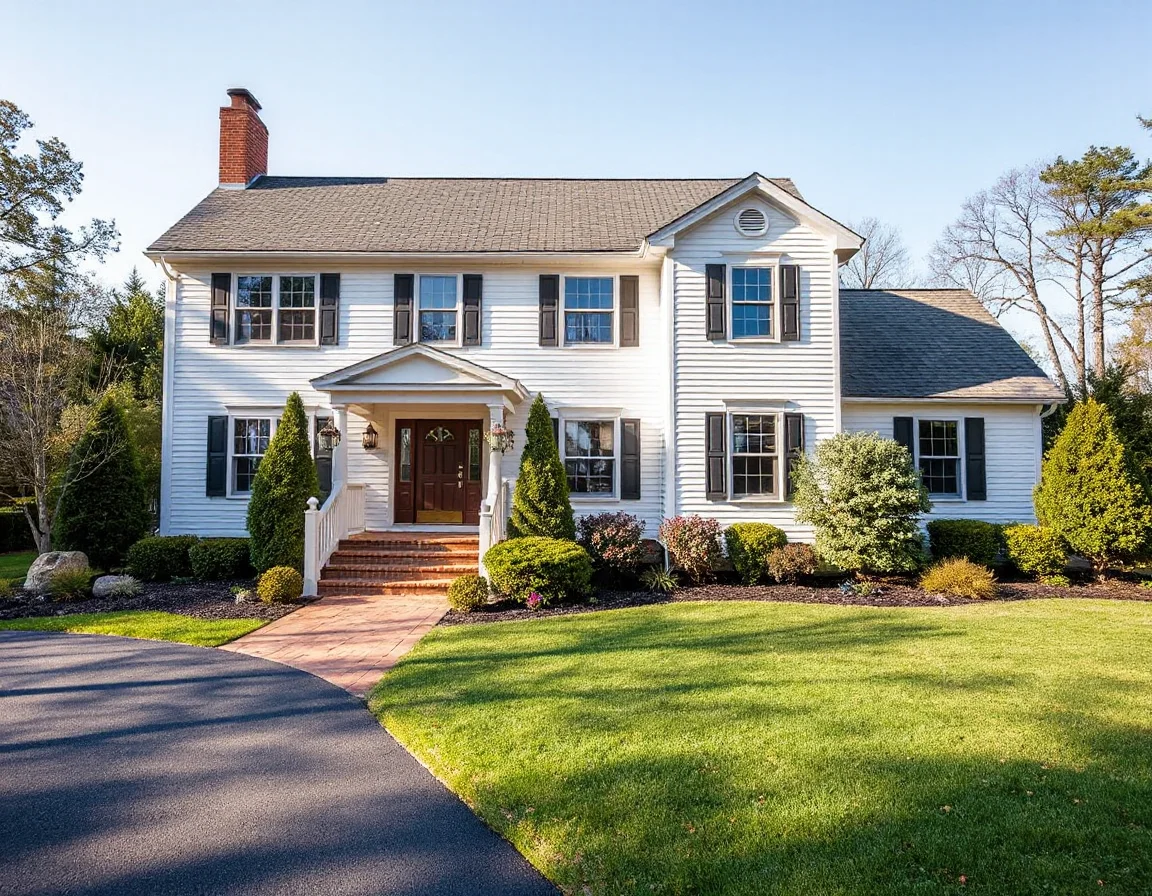 Traditional New England home exterior in Lynnfield
