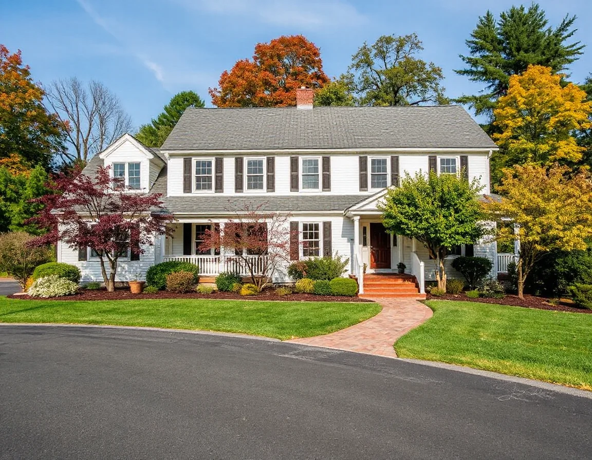 Well-maintained Massachusetts home exterior
