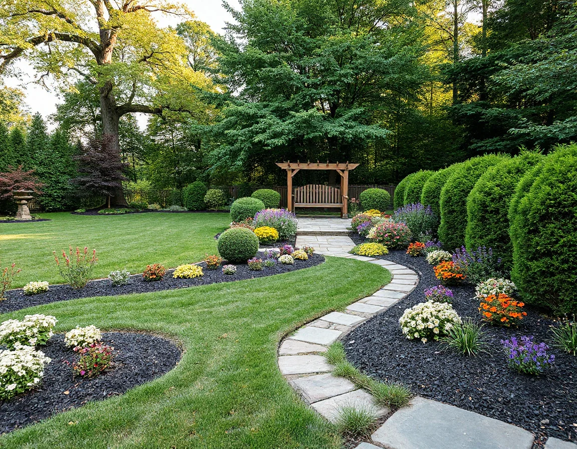 Usable landscaped backyard in Wilmington