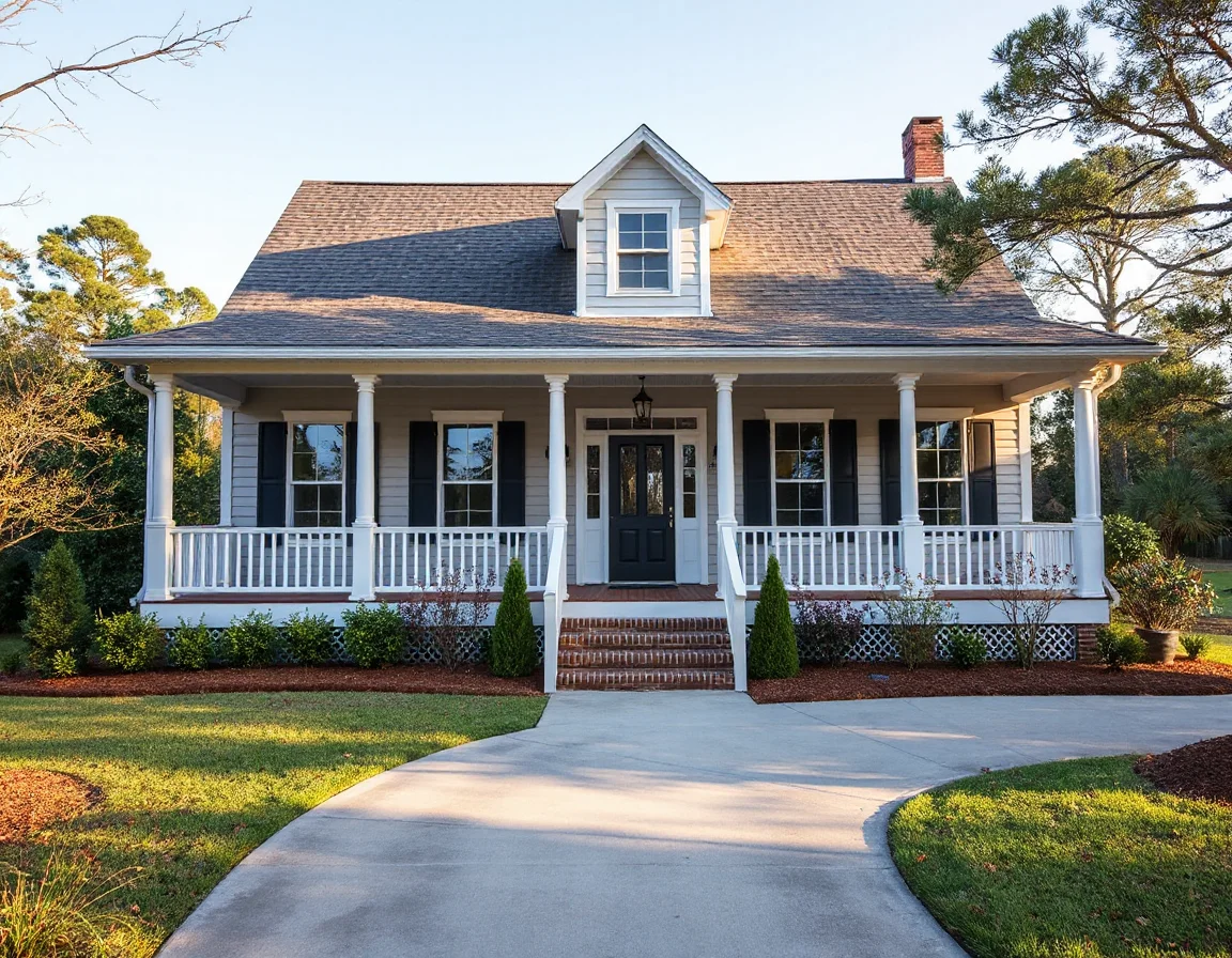 Coastal traditional home exterior in Wilmington