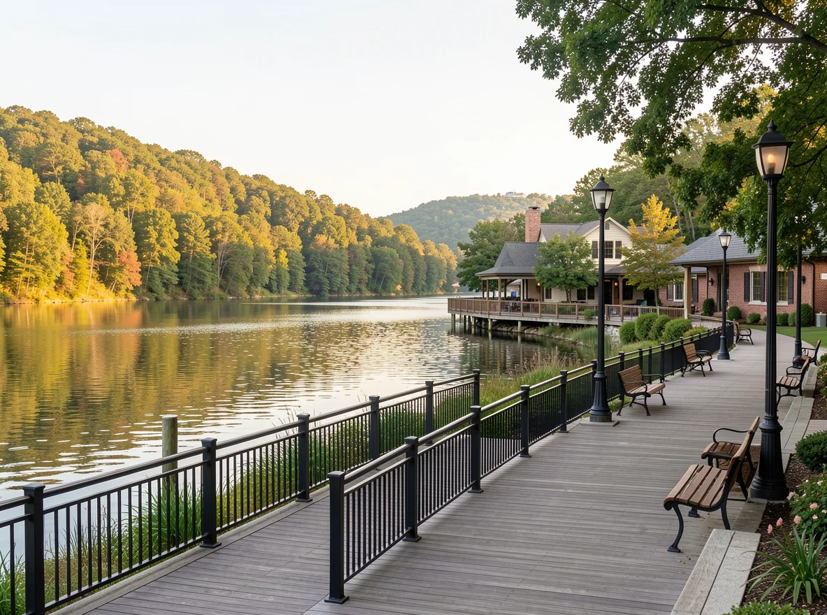 Wooded lake scenery near Piedmont