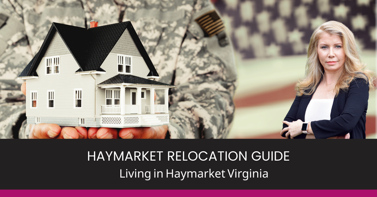 Military family arriving at their new home in Haymarket VA near I-66 after PCS relocation