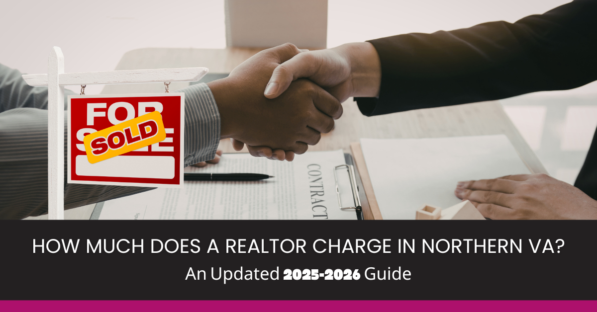 Northern Virginia realtor explaining commission rates to home seller during a listing consultation