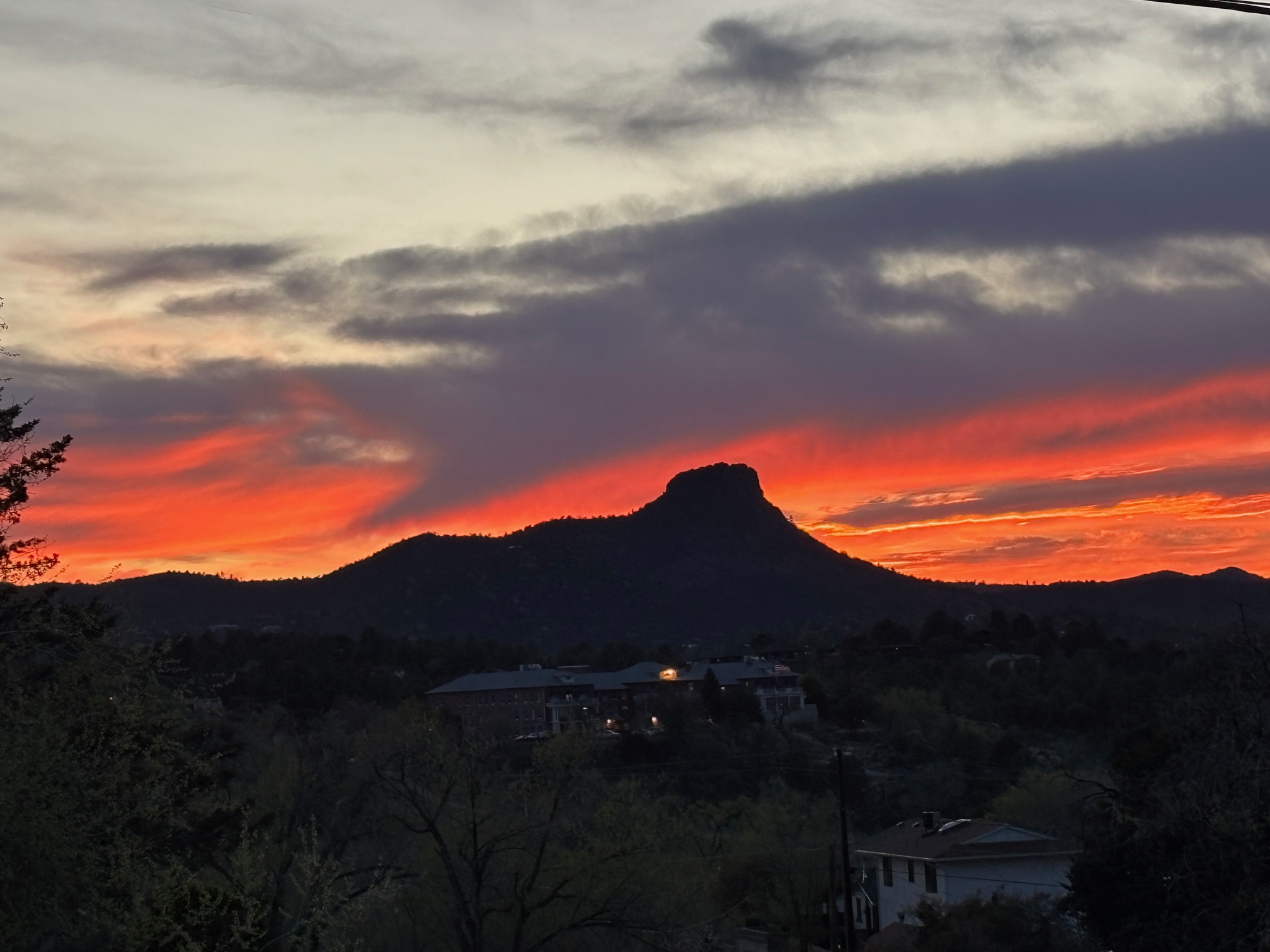 Thumb Butte in Prescott AZ at sunset