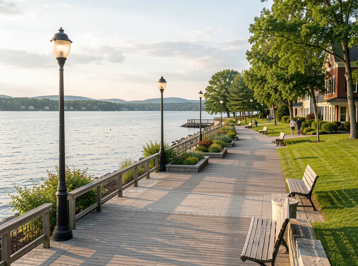 Burlington waterfront along Lake Champlain